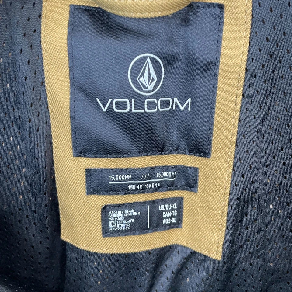 Pantalones Volcom Para Hombre Extra Grandes Marrón Especie Elastizados Snowboard Esquí Pierna Acampanada Foto 3 de 4