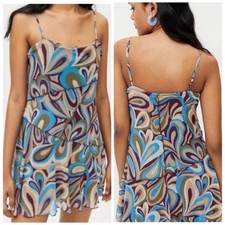 Urban Outfitters Moxie Mesh Printed Mini Dress S