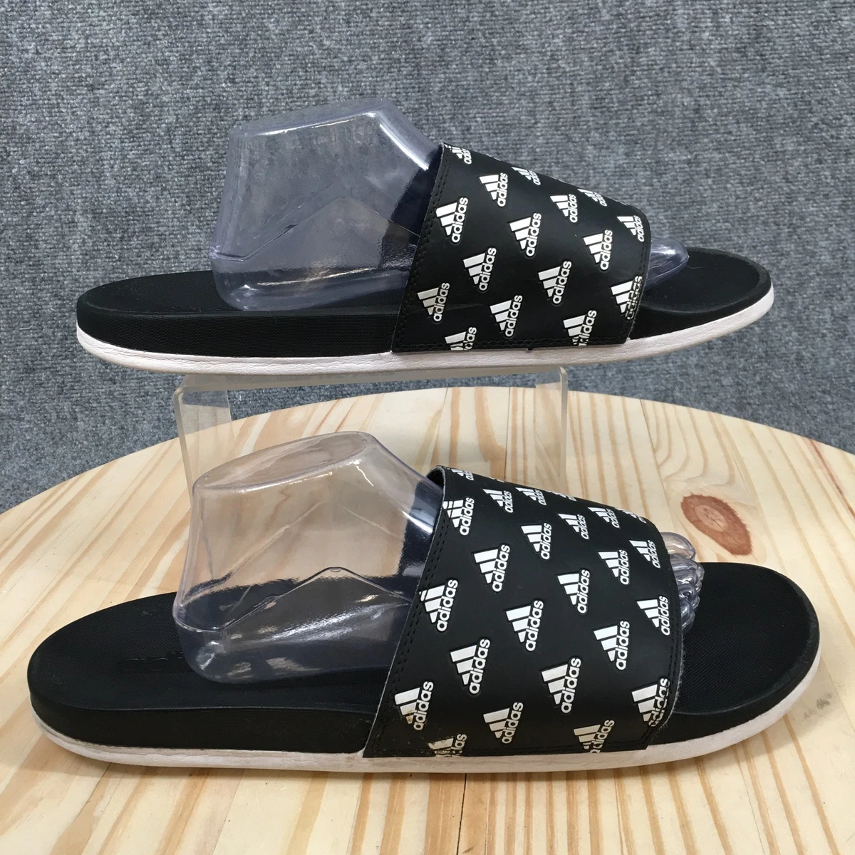 Adidas Mens Adilette Sandals Sz 15 Black White Slides Flip Flops Comfort Casual adidas Men main image 2