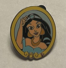 Disney - Jasmine With Icon - Princess Mirror Set Cast Lanyard Hidden Mickey Pin