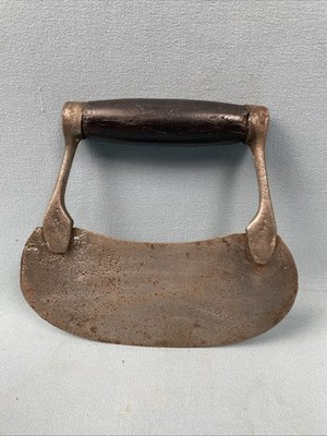 Vintage Wishbone Blade Food Dough Chopper Metal Wood Handle Kitchen Primitive