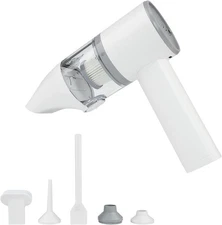 Cordless Handheld Vacuum Cleaner,5-in-1 Car & Pet Vacuum, 500ml White Portable