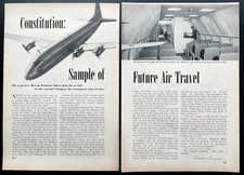 “Constitution: Sample of Future Air Travel” Model 189 1949 test flight pictorial