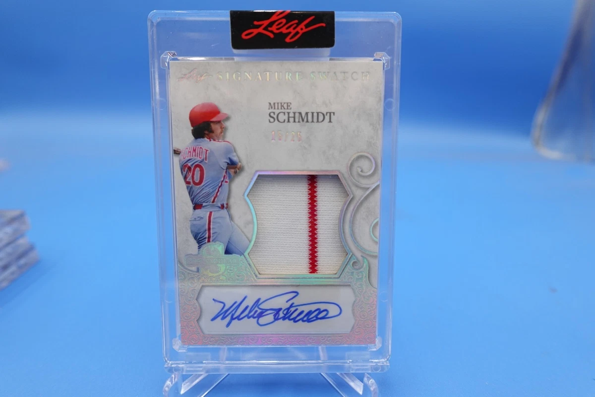 Leaf Mike Schmidt Autographed Baseball Sports Trading Cards 