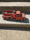 Vintage Tonka Red Metal Toy Fire Truck Fire Vehicle With Hose Reel