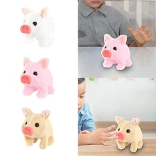 Electric Plush Pig Toy Stuffed Animal Lifelike Early Education Soft Moving Mouth