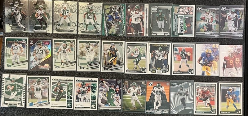New York Jets Football Card Lot 30 Cards Total Rookies Inserts Parallels Base