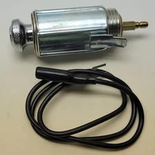 Universal Chrome Short Knob Pop-Out Cigarette Lighter Kit for Ashtray & Console