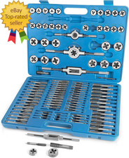 110 PCS Metric Tap and Die Set Metric Threads M2 M18 Rethreading Kit for Makin