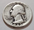 1943 Washington Quarter • NMM 90% Silver • Strong Detail    X141