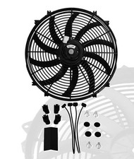 16" Inch Universal Slim Fan Push Pull Electric Radiator Cooling 12V Mo