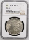 1921 Morgan silver dollar NGC MS 62
