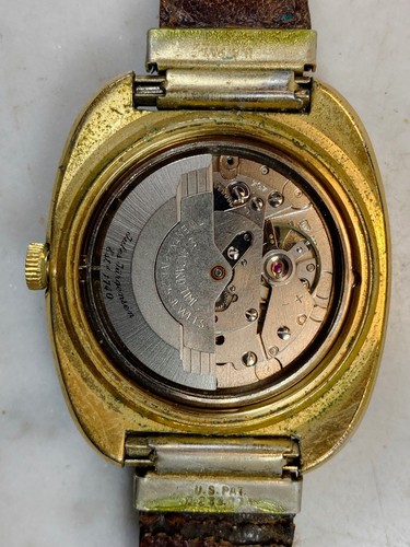 Vintage JULES JURGENSEN 1740 Automatic Watch. Day Date 25 Jewels Gold Tone - Picture 6 of 18