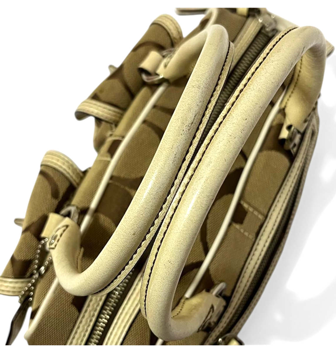 ショルダーバッグ COACH bag COACH 6231 Signature Canvas Leather Handbag Women Brown Ships