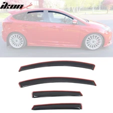 Fits 12-18 Ford Focus Sedan& Hatchback In-Channel Window Visors Rain Deflectors