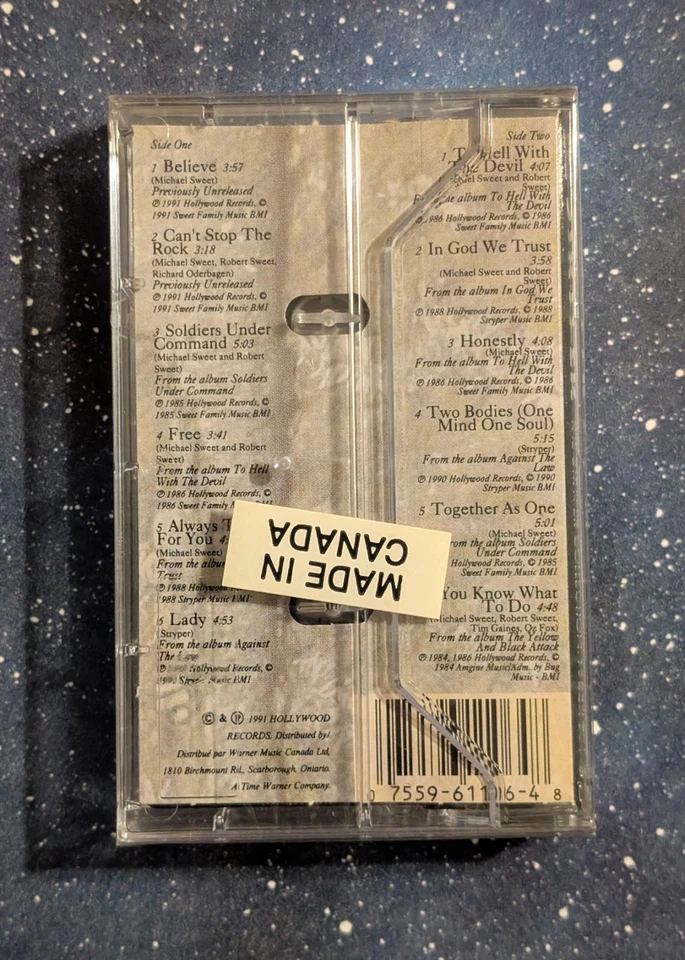 Stryper - Can't Stop The Rock 1984-1991 (1991 Cassette) Christian Metal - Sealed - Image 2 of 4