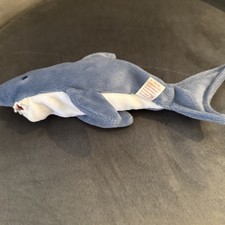 Ty Beanie Babies Crunch The Shark no tush tag  1996 Rare