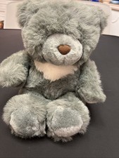 Lemonwood Asia Bear Plush Stuffed Animal Blue Gray White Brown Nose Vintage 10