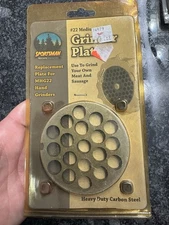 Sportsman Meat Hand Grinder #22 Medium Replacement Grinder Plate Universal 
