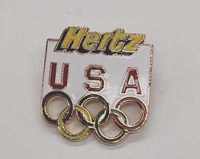 USA Olympic Rings Hertz Sponsor Lapel Pin