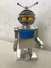 VINTAGE USSR SOVIET WIND UP SPACE ROBOT TOY COLLECTIBLE WORKING VIDEO REVIEW