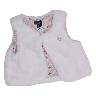 Sergent Major, Outdoor Weste, Größe: 80, Weiß/Mehrfarbig, Blumen, Plüsch #dHP
