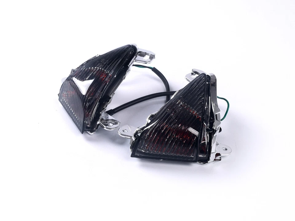 Señales de giro delanteras + traseras bombillas de lente de humo para Kawasaki 2006-2020 Ninja ZX-14R Foto 3 de 4