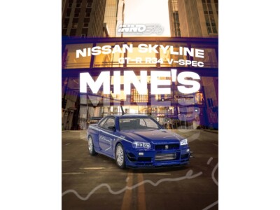 Inno64 1:64 Nissan Skyline GT-R R34 V-Spec Tuned By MINE'S IN64