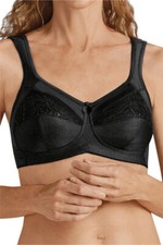 Amoena 'Isadora' Non Wired Pocketed Mastectomy Bra - Black
