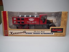 ERTL Die Cast 1925 Kenworth True Value Hardware Stake Truck Bank w Barrels MIB