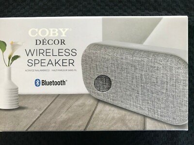 Coby Decor Wireless Bluetooth Speaker Grey NEW
