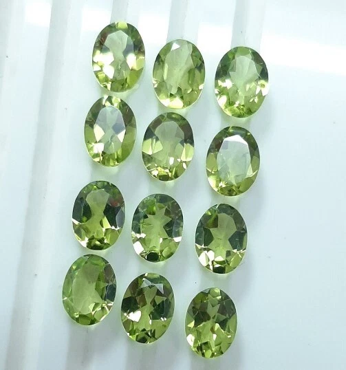 Черная пятница подарок 6 x 8 мм овальный зеленый имитация перидота свободного камня 2 шт лот - Изображение 2 из 3