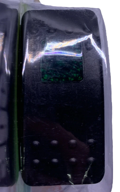 Pack of 2 DragonFire Racing On/Off Rocker Switch Green LED Light Part# 04-0027 - Image 4 of 4