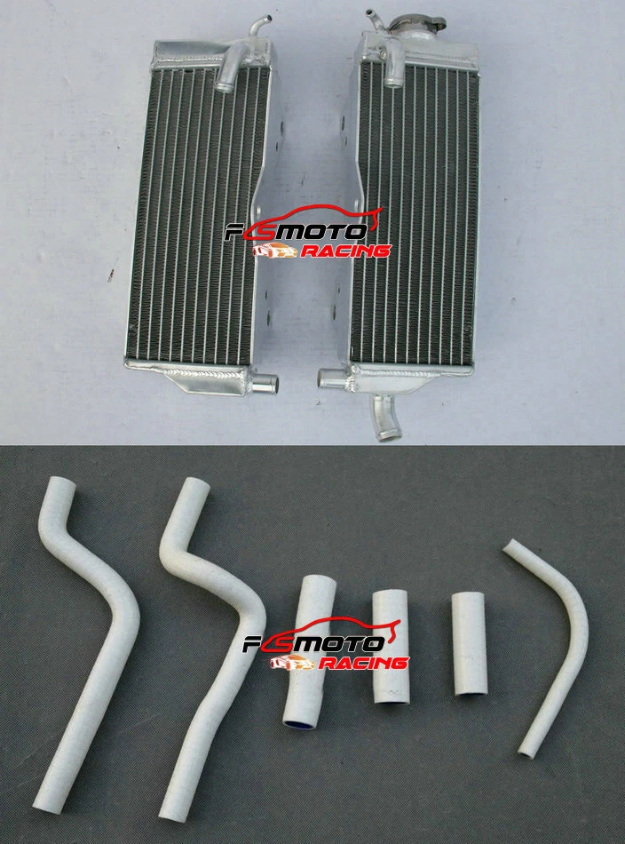 Radiador de aluminio para Honda CR500 CR500R CR 500R 1989 89 + manguera de silicona roja Foto 3 de 4