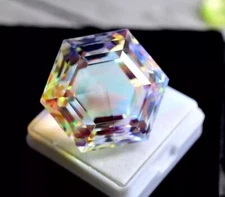 Hexagonal Cut Rainbow Mystic Topaz Brazilian Multicolor AAA 50.10 Ct+ Gemstone A