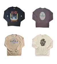 ⚡️Men's Graphic Fleece Sweatshirt AC/DC Jimmy Hendrix Guinness Rolling Stones