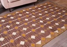 Tappeto vintage nuovo tessuto a mano lana juta turca kilim tessuto piatto multicolore