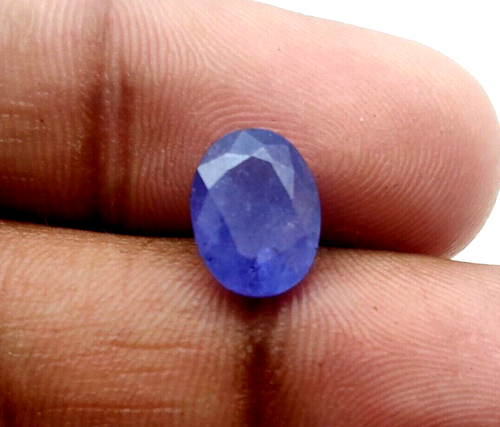 Pierre Tanzanite Violette Naturelle 7 Carats – Forme Coussin Carré 10x10mm – Certifiée GIR – Neuf