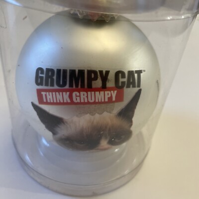 Ganz Grumpy Cat Christmas Ball Ornament 2013 NWT Rare Collectible in container