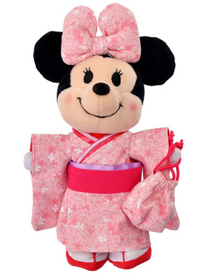 Disney Plush Doll Nuimos Costume Kimono Sakura Pastel Girl Japan New Disney Animation Art Characters Collectibles