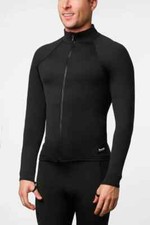 Aeroskin Black Sodwana L556 spandex zipper front long sleeve rash guard M