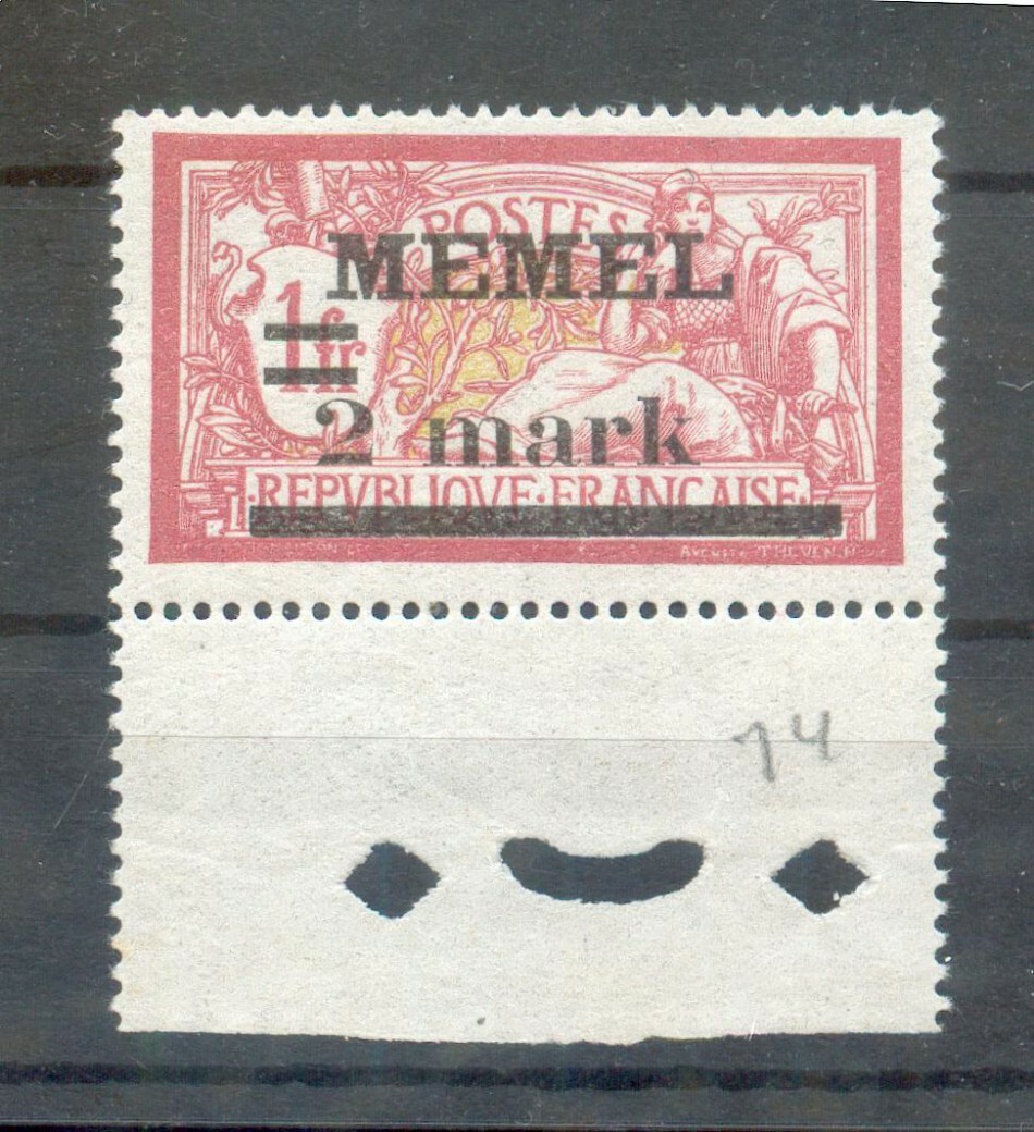 Memel 28YI ABART * MH BPP 70EUR (R1336