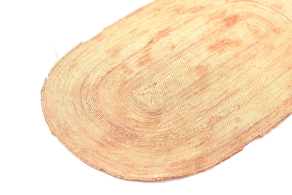 ATQ Native American Klamath Modoc Indian Flat Trivet Basket Gambling Mat VTG 12" - Image 3 of 4