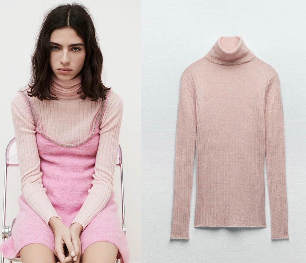 Turtleneck top zara sale