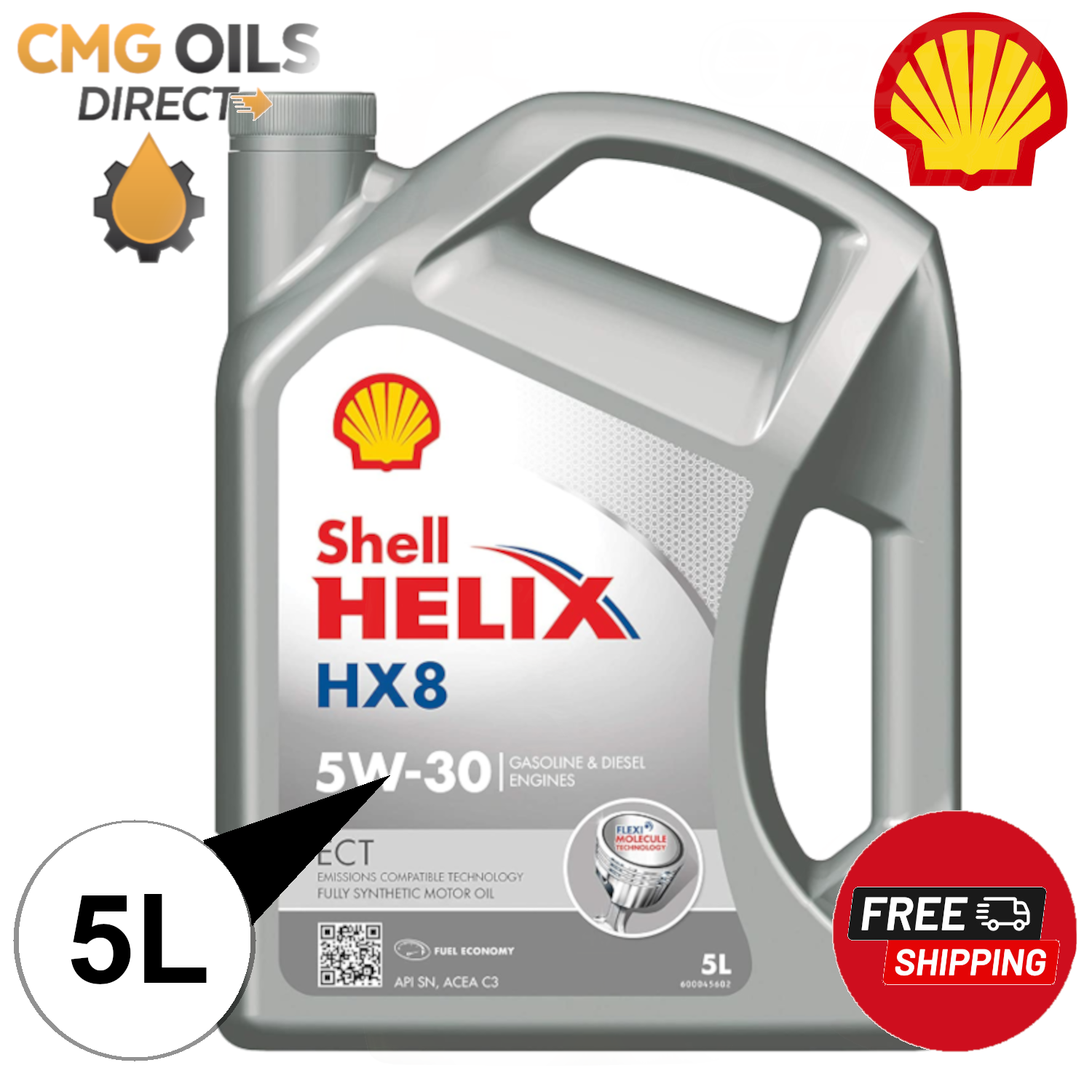 SHELL HELIX HX8 ECT 5W30 C3 5L -VW504/50700 - * FULLY SYNTHETIC ...