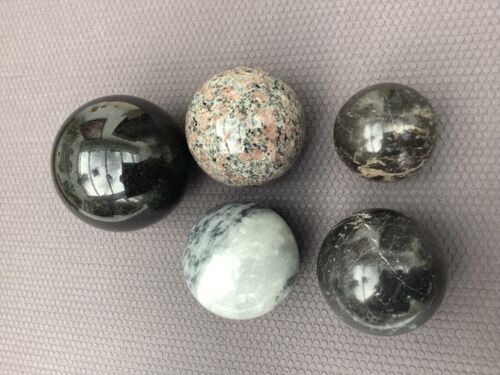 Schöne Steinkugeln*5 Stück*Graitkugeln*Poliert*Granit*Deko*bunt - Bild 1 von 21