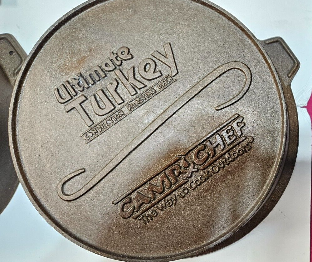 UNUSED Camp Chef Cast Iron Dutch Oven Ultimate Turkey Roaster 13