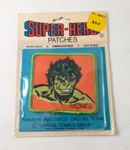 Vintage 1979 Super Hero Patches THE INCREDIBLE HULK Marvel Embroidered Patch NEW