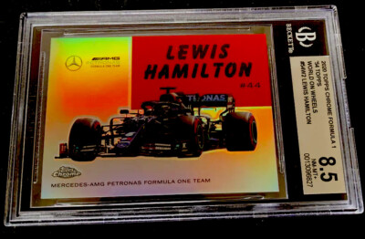 LEWIS HAMILTON ROOKIE Topps Chrome World Of Wheels RC 2020 RARE LOW POP BGS 8.5