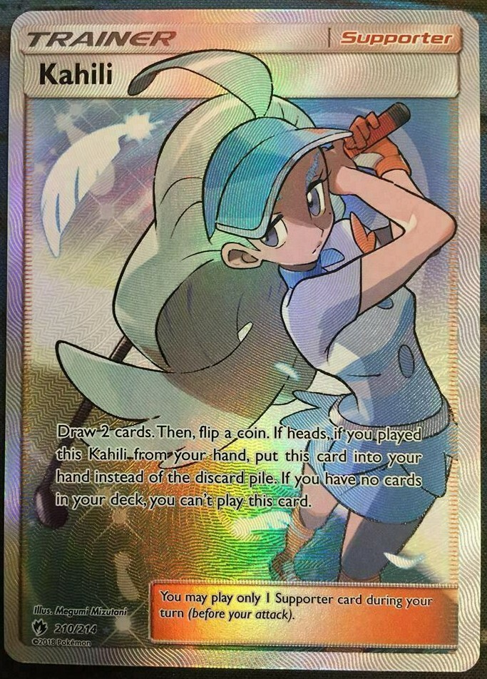 FULL ART Kahili ULTRA RARE 210/214 Pokemon Trainer Sun & Moon Lost Thunder - LP